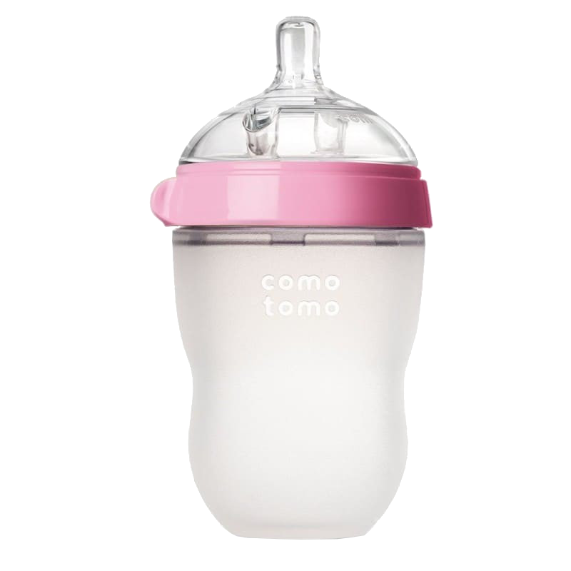 Butelka antykolkowa silikonowa COMOTOMO 250 ml Pink BABY